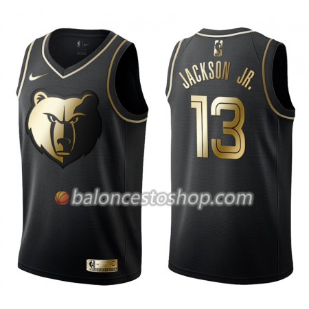 Camiseta Hombre NBA Memphis Grizzlies Jaren Jackson Jr. 13 Nike Negro Golden Edition Swingman